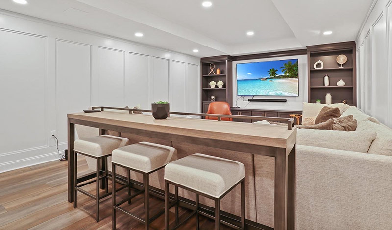 Basement fit and finish process